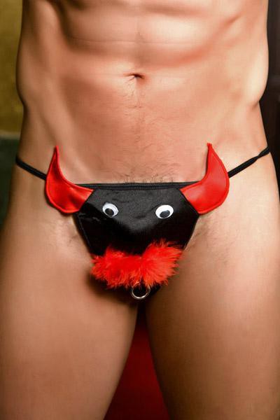Bull Thong - Black & Red - OS