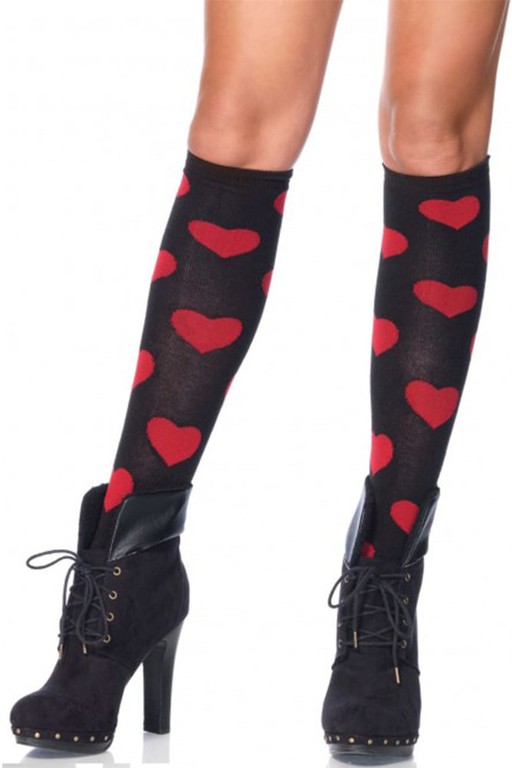 Love Sick heart knee highs