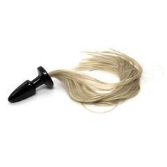Long Horse Tail Blonde Anal Plug-thumb-3