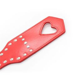 Σανίδα δερμάτινη -Heart Paddle (red)-thumb-1