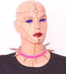 Kinksters Ροζ Chocker με Καρφιά - 1 Row