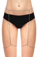 Silver rhinestone garter belt Bijoux Pour Toi