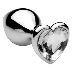 Heart Jewel Plug large (clear)-thumb-3