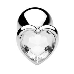 Heart Jewel Plug large (clear)-thumb-2