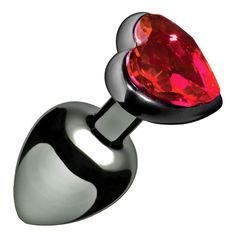 Σφήνα μεγάλη 8 εκ.- Heart Jewel Plug Large (red)