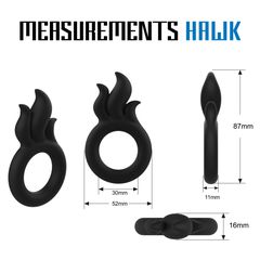VELV'OR - ROOSTER HAWK FLAMING CREST COCK RING-thumb-1