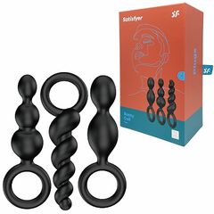 Satisfyer Booty Call Plugs Black Black-thumb-2