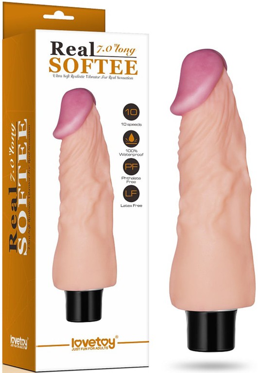 Ρεαλιστικός Δονητής REAL SOFTEE, lovetoy 17,8εκ- 1