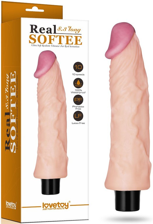 Ρεαλιστικός Δονητής Real Softee, Lovetoy 21.5 εκ- 3