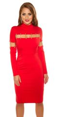 SEXY SHIFT DRESS WITH DECO CHAINS red