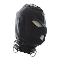 Bondage Hook Mask+Collar BLACK-thumb-1