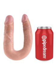 King Cock U-Shaped Double Trouble Flesh 13.5in