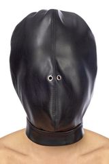 Fetish hood with strap