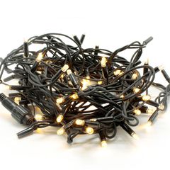 100 FLASH LED λαμπάκια σε σειρά με θερμό λευκό χρώμα φωτός 6,8 W μήκος 10m IP44 με καλώδιο τροφοδοσίας 1.5m