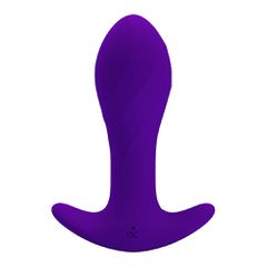 Επαναφορτιζόμενη Πρωκτική Σφήνα Massager με 12 Λειτουργίες Δόνησης (Μωβ) - Pretty Love