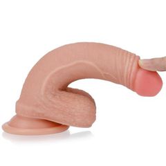 18CM Dual-layered Silicone Dildo-thumb-2