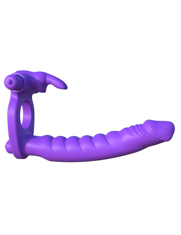 Διπλός Rabbit Μωβ Pipedream Fantasy C-Ringz Silicone