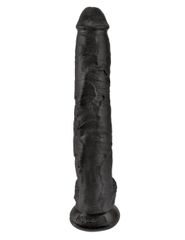 Ρεαλιστικό Ομοίωμα Πέους King Cock με Όρχεις 35cm (Μαύρο) - Pipedream
