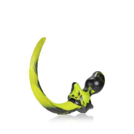 Πρωκτική Σφήνα με ουρά Oxballs Pug Puppy Tail Plug Κίτρινο Small