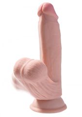 King Cock Plus 7" Triple Density Cock With Swinging Balls Light