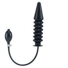 Mister B Solid Ribbed Dildo - L Μαύρο Φουσκωτό Ομοίωμα Πέους