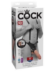 King Cock 11" Hollow Strap-On Suspender System-thumb-1