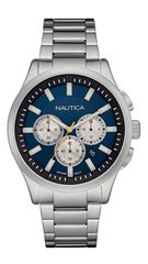 Ρολόι Nautica NCT17 χρονογράφος με ασημί μπρασελέ NAI19533G