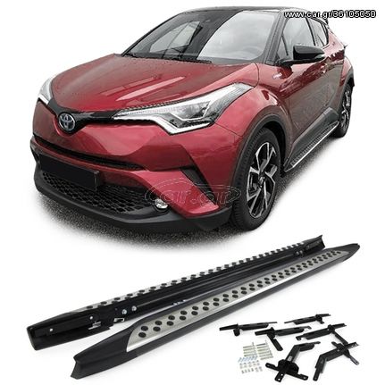 Σκαλοπάτια Αλουμινίου για Toyota C-HR X1 10/2016+ OEM Style  