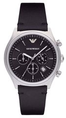 Ρολόι Emporio Armani χρονογράφος με μαύρο λουράκι AR1975