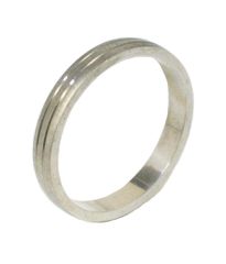 Βέρα λευκόχρυση Κ14 με σχέδιο λουστραριστή και ματ 275275M