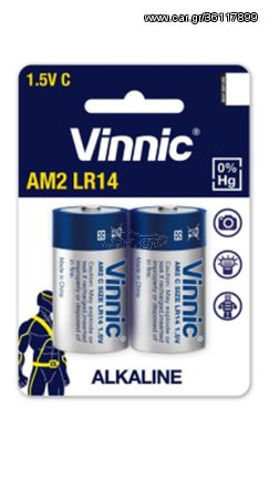 Μπαταρίες Αλκαλικές Vinnic LR14 size C 1.5V (2τμχ)