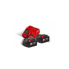 M18 NRG-502 Σετ 2 Μπαταρίες Λιθίου 18V (2x5.0Ah) με Ταχυφορτιστή - 18V - MILWAUKEE (#4933459217)