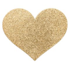 Αυτοκόλλητα Θηλών Flash Heart Nipple Stickers (Χρυσό) - Bijoux Indiscrets