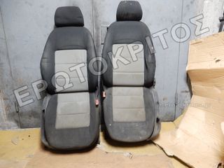 ΚΑΘΙΣΜΑΤΑ ΟΔΗΓΟΥ-ΣΥΝΟΔΗΓΟΥ VW GOLF (2003-2010) SKODA OCTAVIA 5Θ ΜΑΥΡΟ ΓΚΡΙ ΥΦΑΣΜΑ ΜΕΤΑΧΕΙΡΙΣΜΕΝΟ ΓΝΗΣΙΟ ( ΠΑΡΑΔΙΔΕΤΑΙ ΚΑΘΑΡΟ )