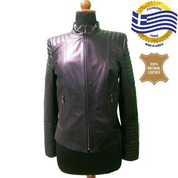 RAIN001 Γυναικείo δερμάτινo Jacket