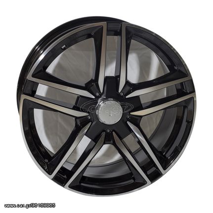 REPLICA MERCEDES STYLE 1558 18X7.5-8.5 5X112 ET37/45 BLACK MACHINED FACED