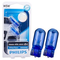 PHILIPS WHITE VISION XENON W5W 12V 5W MAXIMMUM 4300K