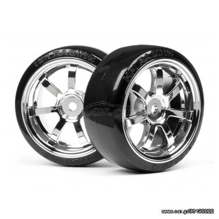 HPI T-drift Tire 26mm Rays 57s-pro Wheel Chrome