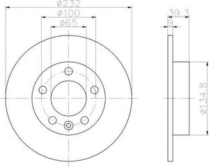 Δισκόπλακα οπίσθια 232x9 (ΚΑΙΝΟΥΡΓΙΑ) ,SEAT ,TOLEDO 1999-2004 