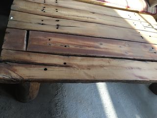 Τραπέζι σαλονιού χαμηλό μεγάλο από παλιά ξυλεία 