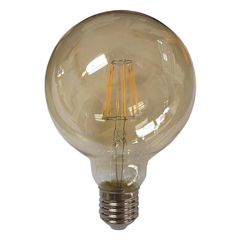 ΛΑΜΠΑ LED ΓΛΟΜΠΟΣ G95 FILAMENT 8W Ε27 2400K 220-240V GOLD GLASS DIMMABLE