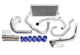 Κιτ Intercooler +  Downpipe Kit Αναβάθμισης περιλαμβάνει Σωληνώσεις Aλουμινίου, Κολάρα Σιλικόνης και Σφιγκτήρες  για  Subaru Impreza τύπου GC GT 2.0l turbo  1994 - 2000