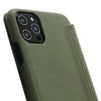 Minim (MM-10254) Minim Book Case - Olive Green, Apple iPhone 12 Pro Max