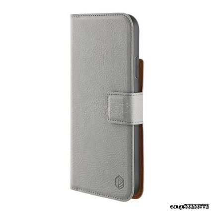 Promiz (PZ-10297) Wallet Case - Light Grey, Apple iPhone 12 mini