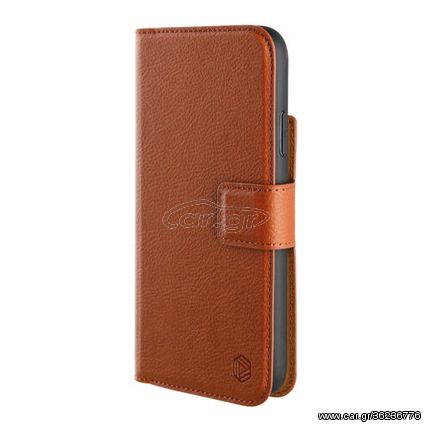 Promiz (PZ-10301) Wallet Case - Brown, Apple iPhone 12 / 12 Pro