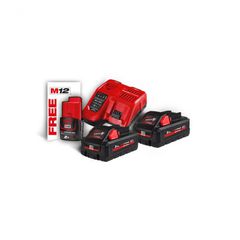 M18 HNRG-302 HIGH OUTPUT™ Σετ 2x3.0Ah Μπαταρίες και Ταχυφορτιστής + Δώρο 1x2.0Ah - 18V - MILWAUKEE (#4933471071)