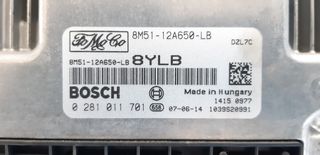 ΕΓΚΕΦΑΛΟΣ ΚΙΝΗΤΗΡΑ FORD FOCUS 04-09 1.6 TDCI BOSCH 0 281 011 701, 0281011701, 8M51-12A650-LB, 8M5112A650LB, 12A650LB, 1039S20991, 8YLB-thumb-1