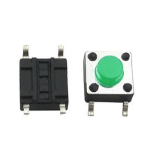 Tactile Tact Push Button 4PIN SMT Πράσινο