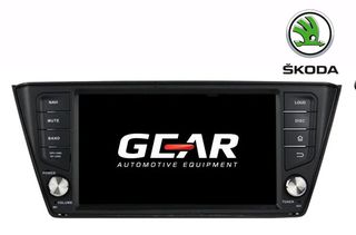 Gear OEM Οθόνη (8") Multimedia-Navigation Android 7.1 κατάλληλη για Skoda FABIA 2015.