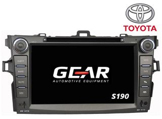 Gear OEM Οθόνη (8") S190 Multimedia-Navigation Android 7.1 κατάλληλη για Toyota COROLLA '06-'12